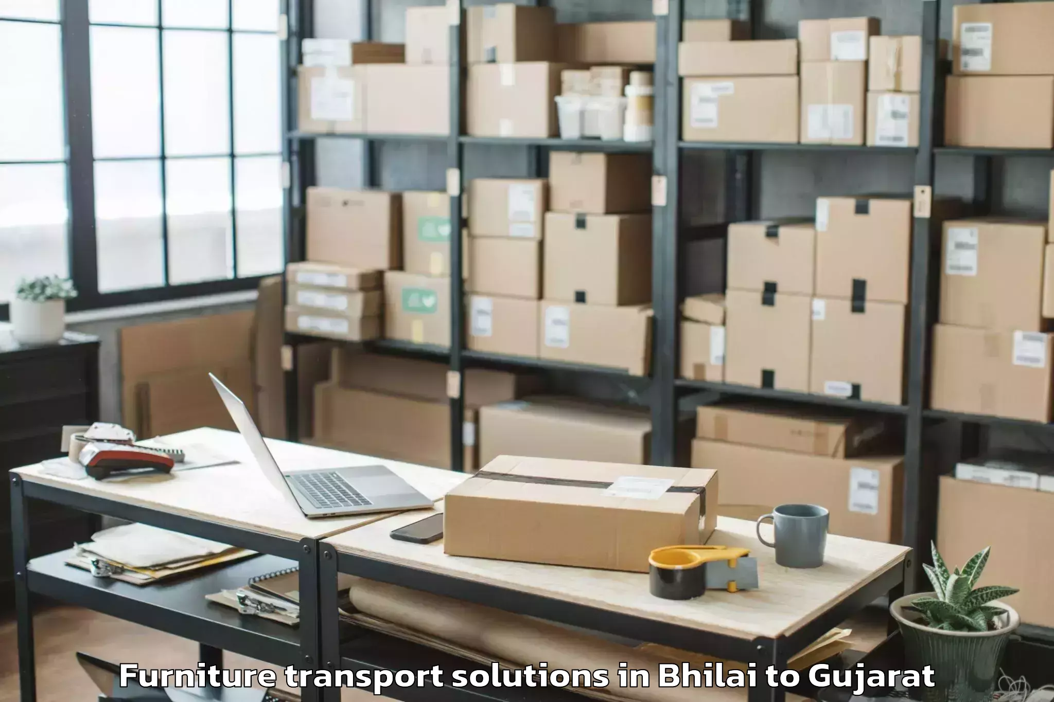 Get Bhilai to Jhulasan Furniture Transport Solutions